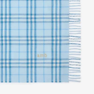 Manta para bebé de lana con estampado de cuadros