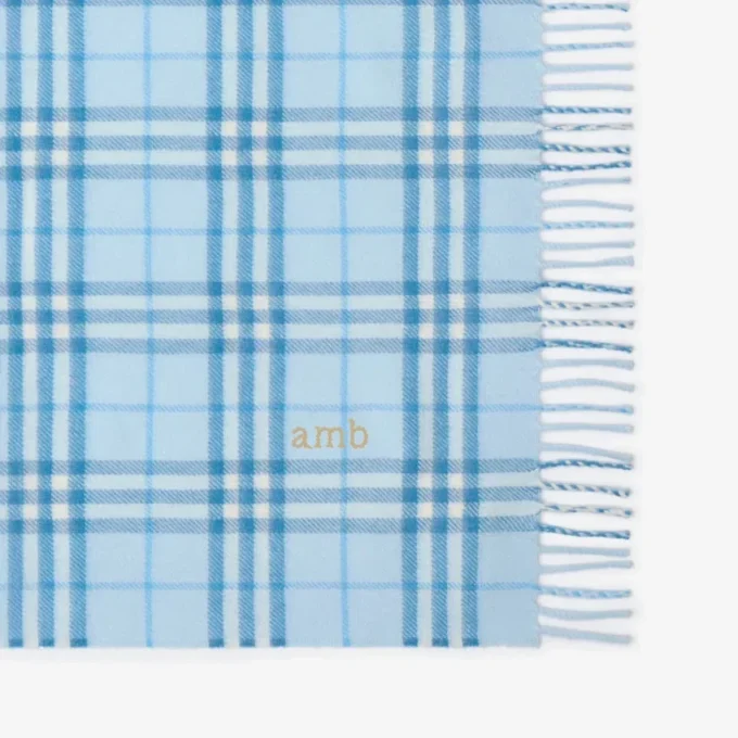 Manta para bebé de lana con estampado de cuadros Manta para bebé de lana con estampado de cuadros
