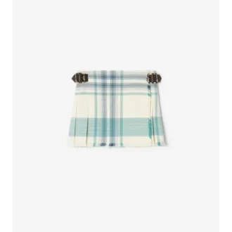 Mini kilt de mezcla de viscosa con estampado de cuadros Mini kilt de mezcla de viscosa con estampado de cuadros
