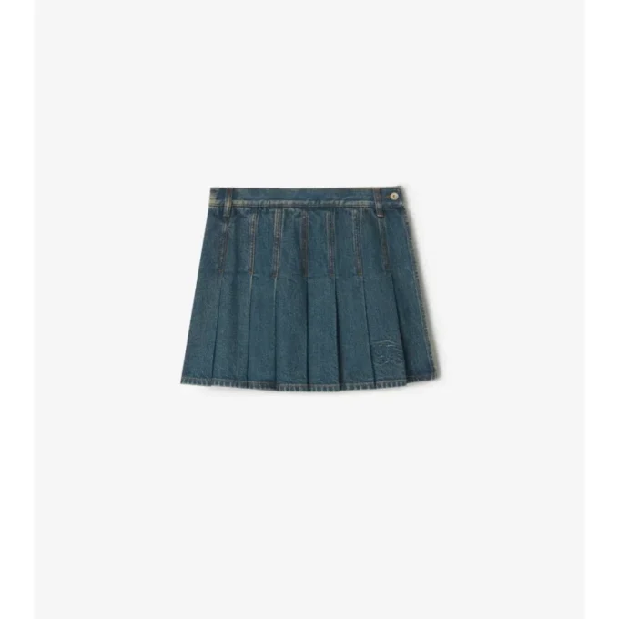 Minifalda de denim plisada Minifalda de denim plisada