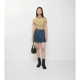 Minifalda de denim plisada Minifalda de denim plisada