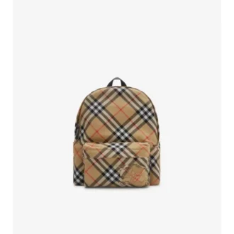 Mochila pequeña con estampado de cuadros