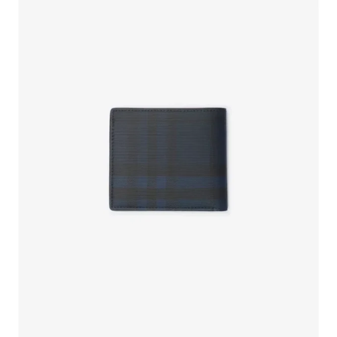 Monedero doble con estampado de cuadros Monedero doble con estampado de cuadros