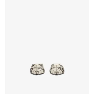Mules de cuero tejido a cuadros Cameo