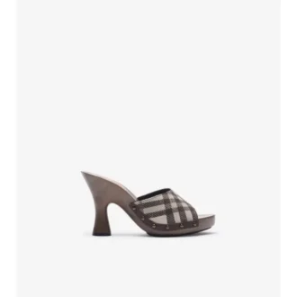 Mules Potter con estampado de cuadros