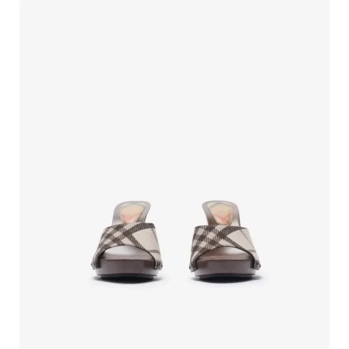 Mules Potter con estampado de cuadros