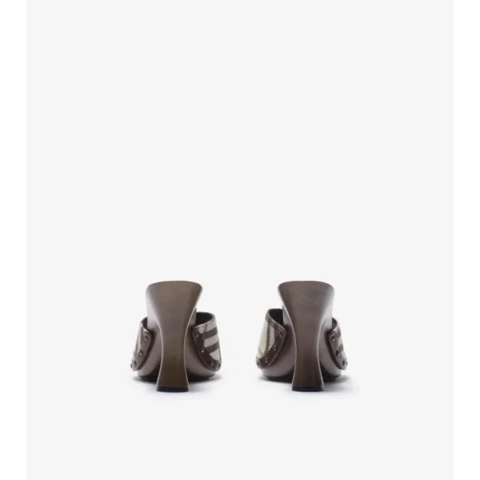 Mules Potter con estampado de cuadros