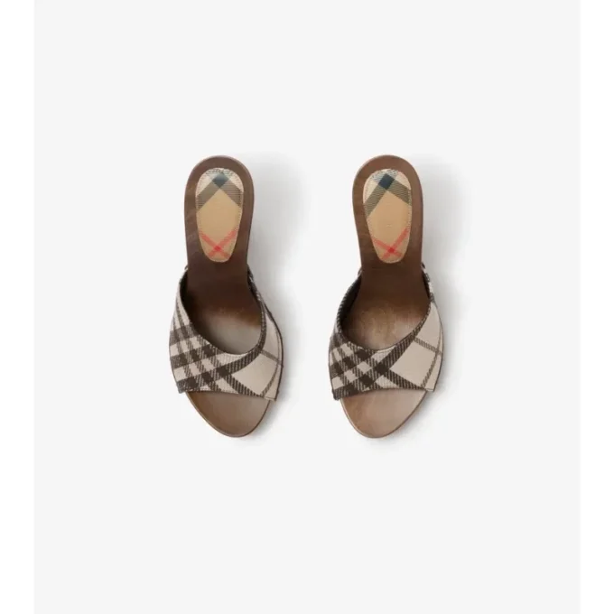 Mules Potter con estampado de cuadros