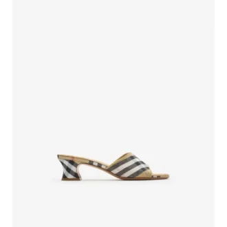 Mules Sloane con estampado de cuadros 