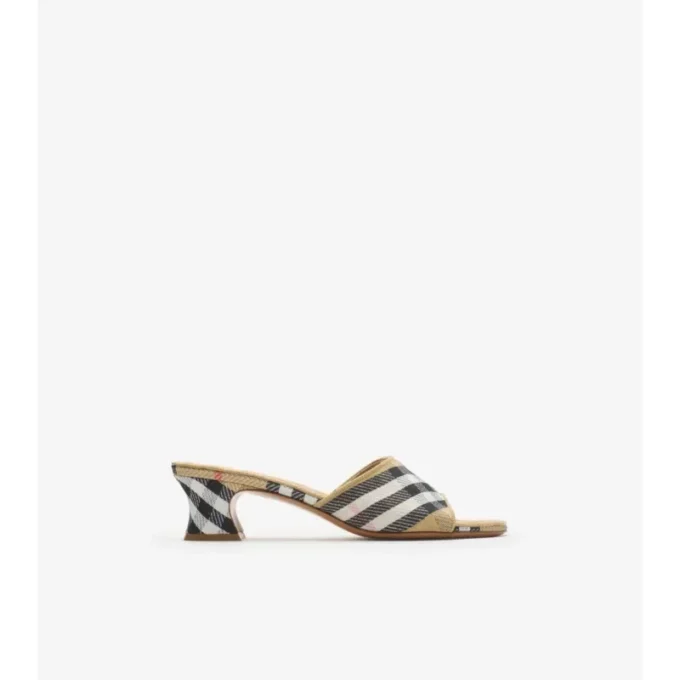Mules Sloane con estampado de cuadros 