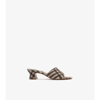 Mules Sloane con estampado de cuadros 