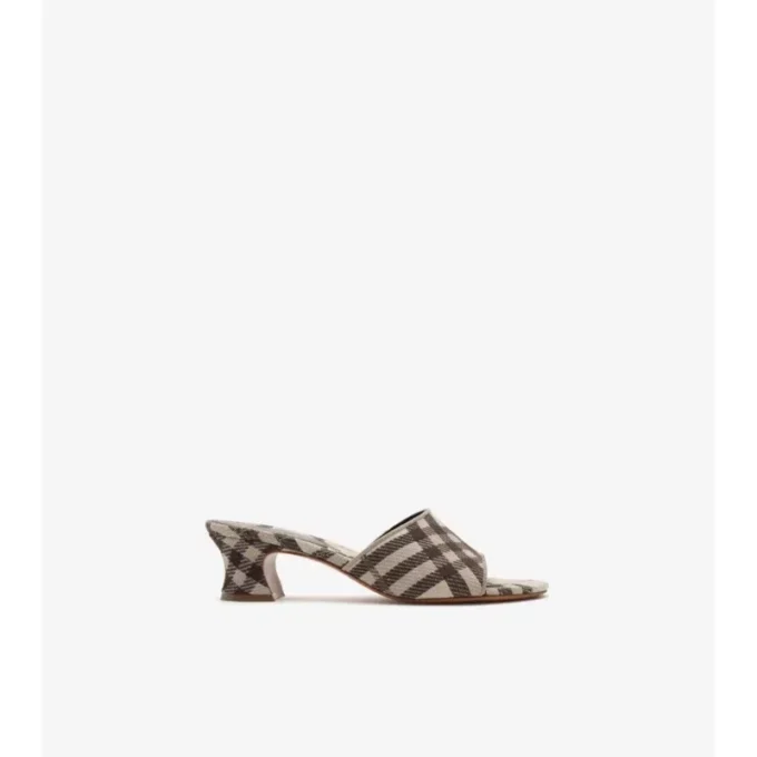 Mules Sloane con estampado de cuadros 