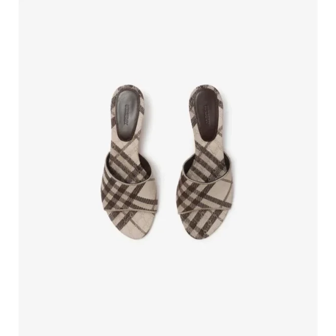 Mules Sloane con estampado de cuadros 