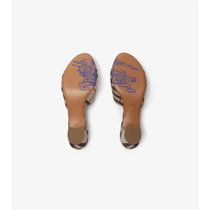 Mules Sloane con estampado de cuadros 