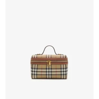 Neceser con estampado de cuadros