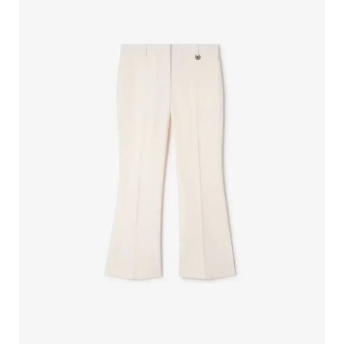 Pantalones acampanados cortos de lana Pantalones acampanados cortos de lana