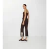 Pantalones acampanados cortos de lana y seda bordados Pantalones acampanados cortos de lana y seda bordados