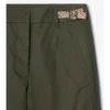 Pantalones cargo de Gabardine con ribetes a cuadros Pantalones cargo de Gabardine con ribetes a cuadros