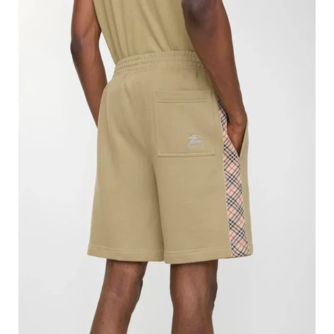Pantalones cortos de algodón a cuadros Pantalones cortos de algodón a cuadros