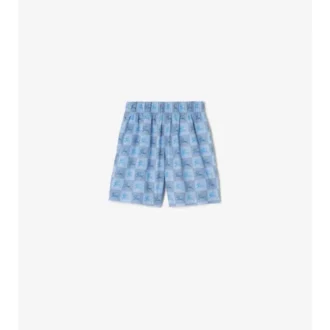 Pantalones cortos de algodón con diseño de tablero de ajedrez EKD