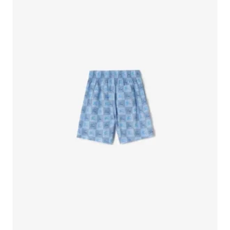 Pantalones cortos de algodón con diseño de tablero de ajedrez EKD