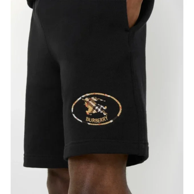 Pantalones cortos de algodón con estampado de caballos Pantalones cortos de algodón con estampado de caballos