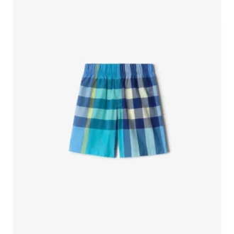 Pantalones cortos de algodón con estampado de cuadros