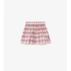 Pantalones cortos de algodón con estampado de cuadros Pantalones cortos de algodón con estampado de cuadros
