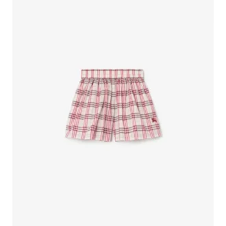 Pantalones cortos de algodón con estampado de cuadros
