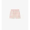 Pantalones cortos de algodón con estampado de cuadros
