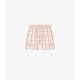 Pantalones cortos de algodón con estampado de cuadros