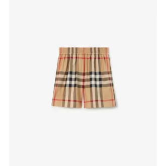 Pantalones cortos de algodón con estampado de cuadros