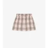 Pantalones cortos de algodón con estampado de cuadros Pantalones cortos de algodón con estampado de cuadros