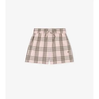 Pantalones cortos de algodón con estampado de cuadros