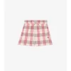 Pantalones cortos de algodón con estampado de cuadros Pantalones cortos de algodón con estampado de cuadros