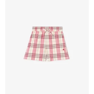Pantalones cortos de algodón con estampado de cuadros