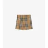 Pantalones cortos de algodón con estampado de cuadros Pantalones cortos de algodón con estampado de cuadros