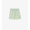 Pantalones cortos de algodón con estampado de cuadros Pantalones cortos de algodón con estampado de cuadros