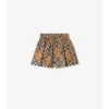 Pantalones cortos de algodón con estampado de cuadros Pantalones cortos de algodón con estampado de cuadros