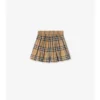 Pantalones cortos de algodón con estampado de cuadros Pantalones cortos de algodón con estampado de cuadros