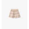 Pantalones cortos de algodón con estampado de cuadros Pantalones cortos de algodón con estampado de cuadros