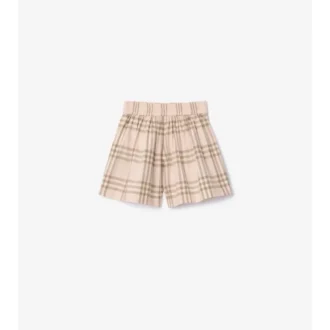 Pantalones cortos de algodón con estampado de cuadros