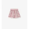 Pantalones cortos de algodón con estampado de cuadros Pantalones cortos de algodón con estampado de cuadros