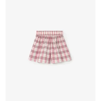Pantalones cortos de algodón con estampado de cuadros