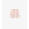 Pantalones cortos de algodón con estampado de cuadros