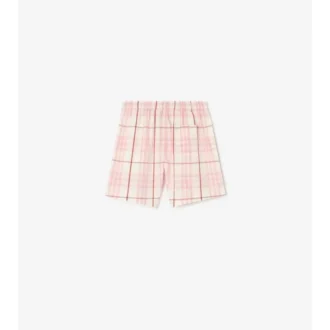 Pantalones cortos de algodón con estampado de cuadros