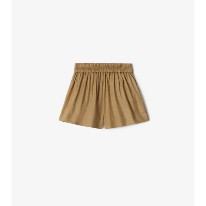 Pantalones cortos de algodón con estampado de cuadros Pantalones cortos de algodón con estampado de cuadros
