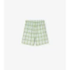 Pantalones cortos de algodón con estampado de cuadros Pantalones cortos de algodón con estampado de cuadros