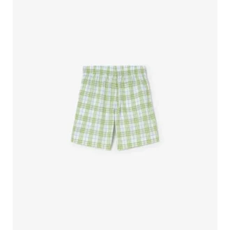 Pantalones cortos de algodón con estampado de cuadros