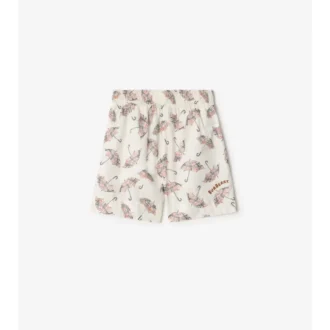 Pantalones cortos de algodón con estampado de paraguas